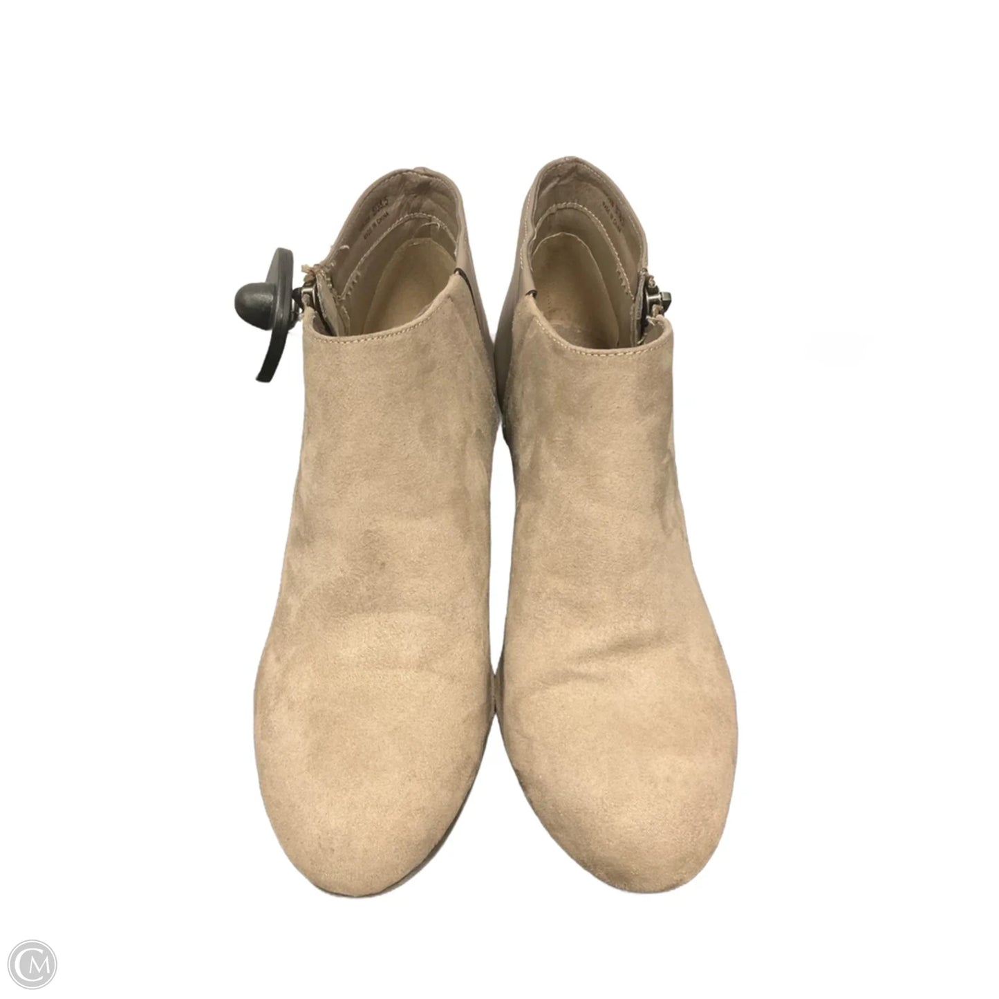 Boots Ankle Heels By Laundry In Taupe, Size: 8