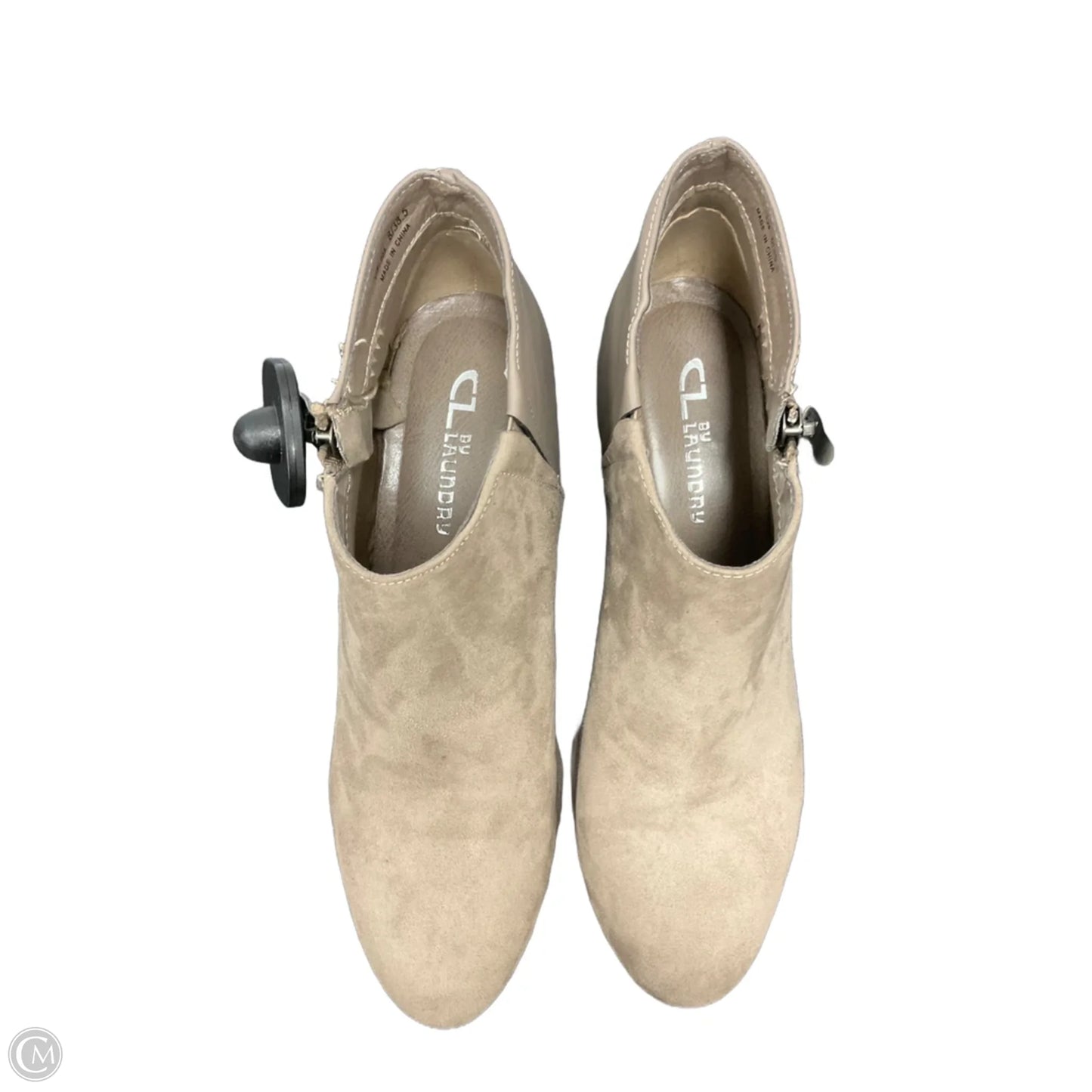 Boots Ankle Heels By Laundry In Taupe, Size: 8