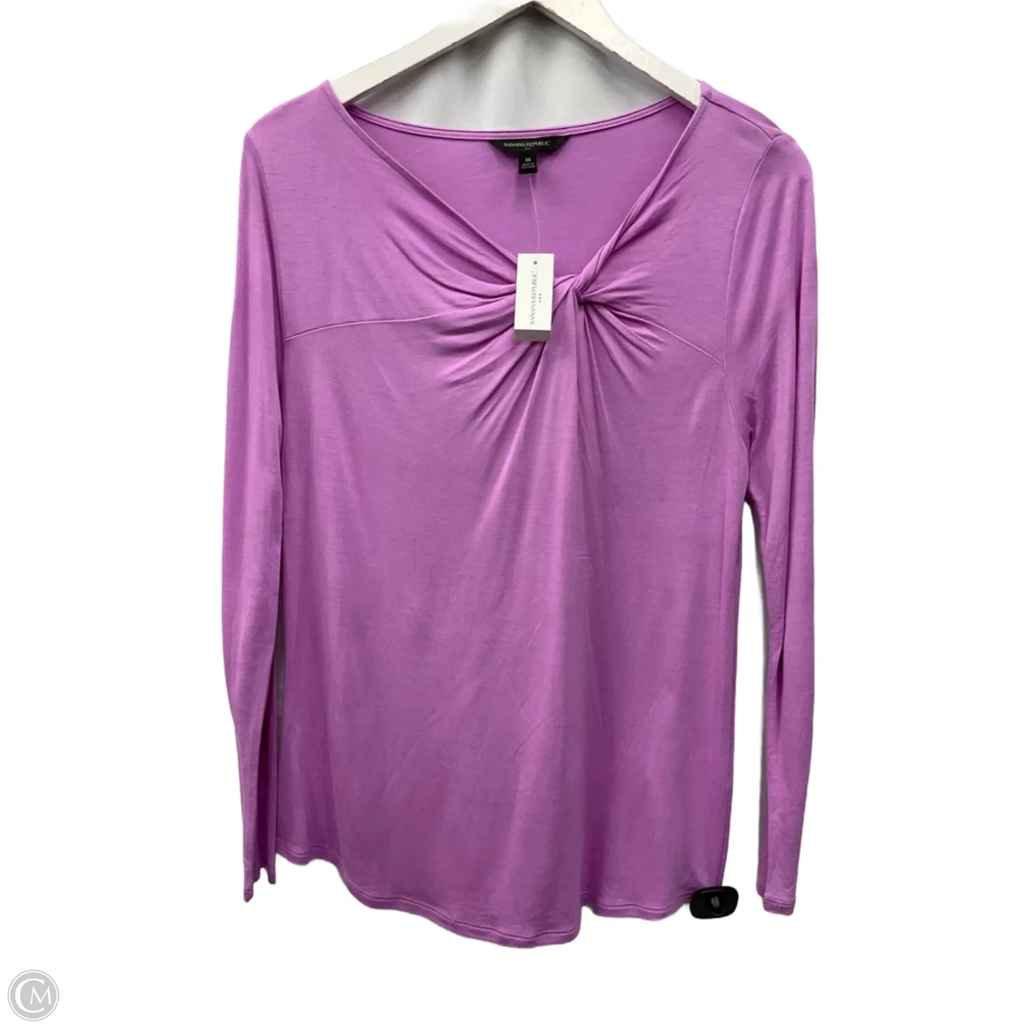 Top Long Sleeve By Banana Republic In Purple, Size: M