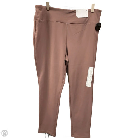 Athletic Leggings By Stylus In Mauve, Size: Xxl