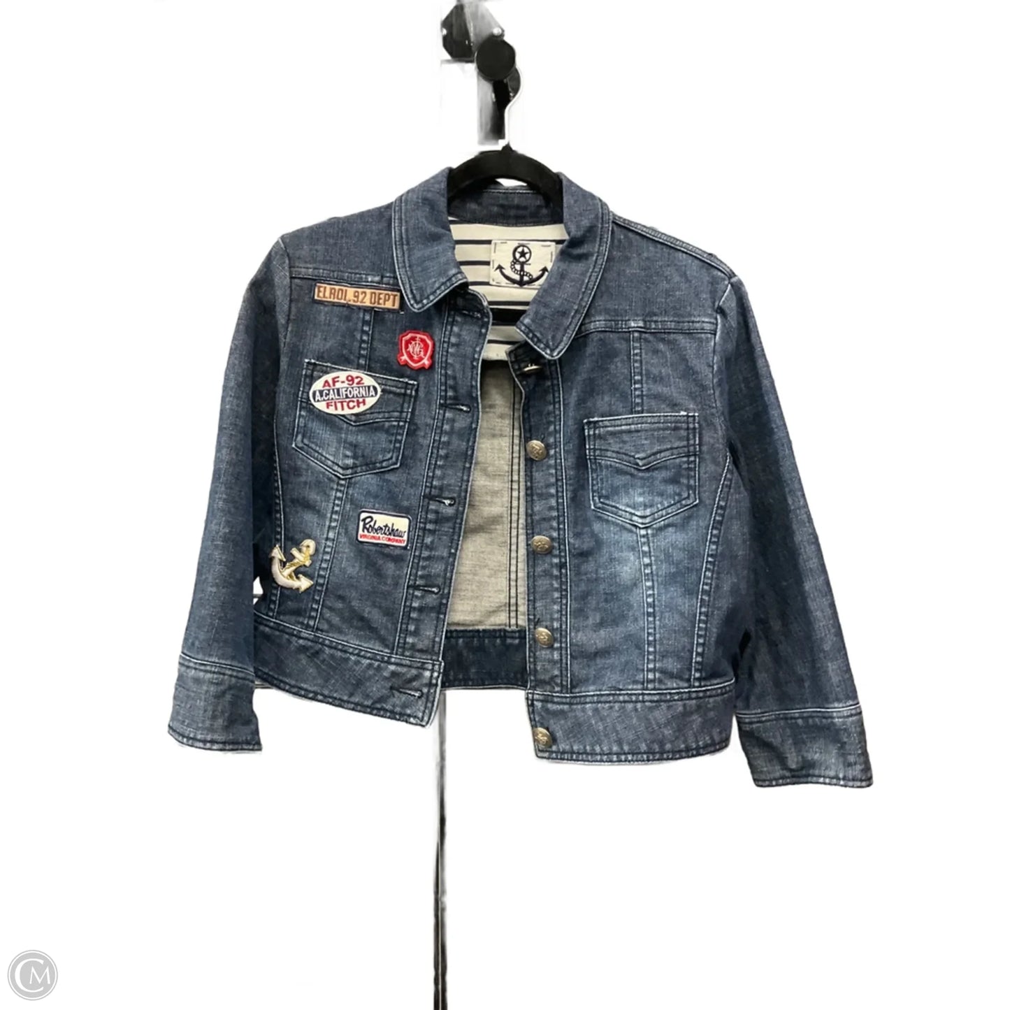 Jacket Denim By Clothes Mentor In Blue Denim, Size: M