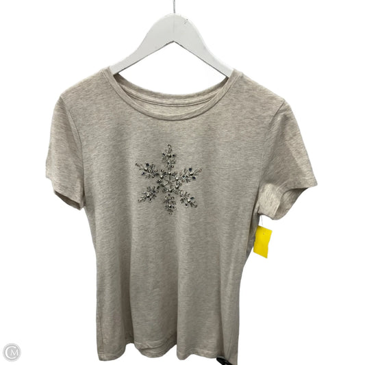 Top Short Sleeve By Merona In Beige, Size: L