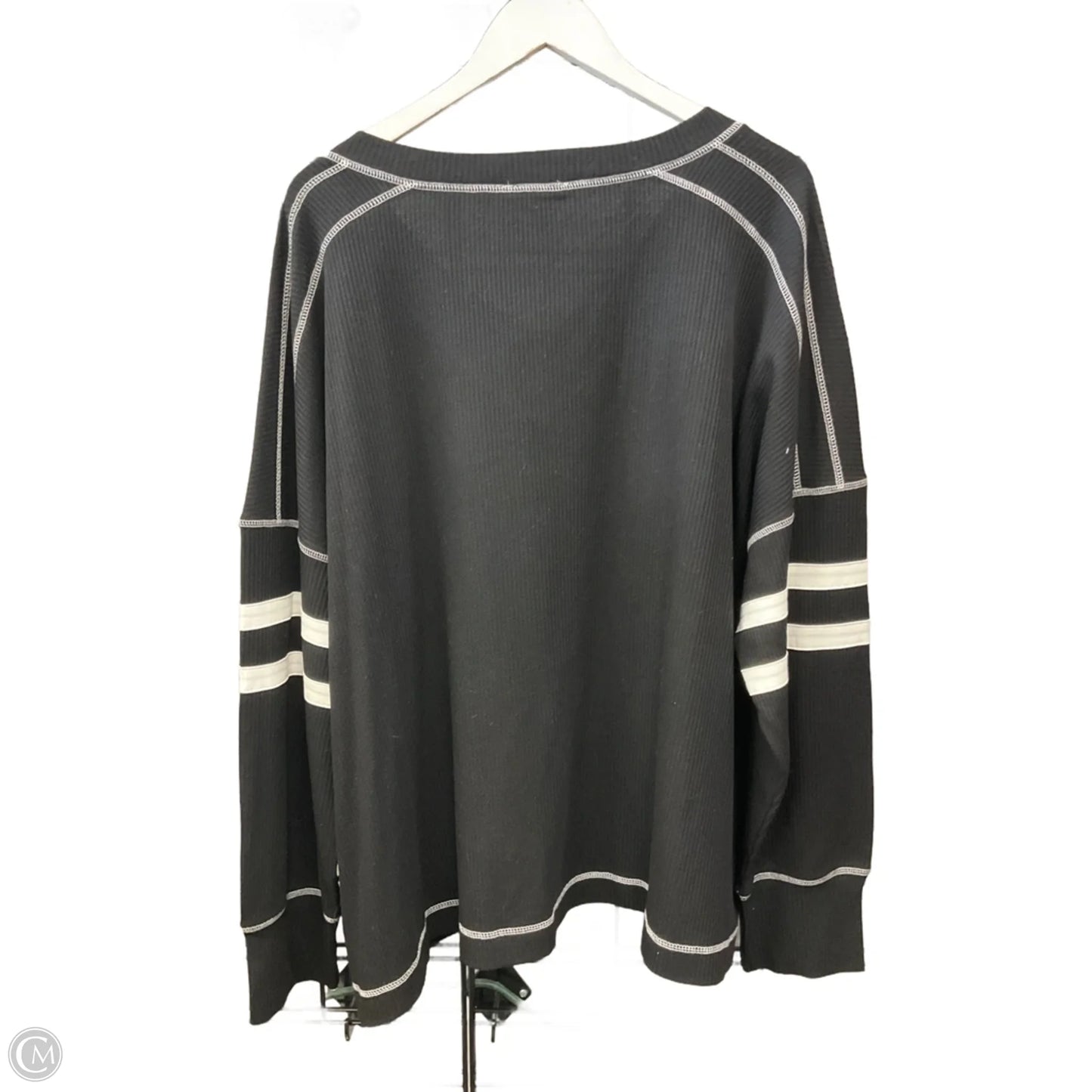 Top Long Sleeve By Oddi In Black, Size: 1x