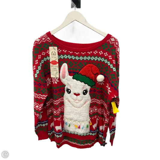 Sweater By Clothes Mentor In Red, Size: 2x