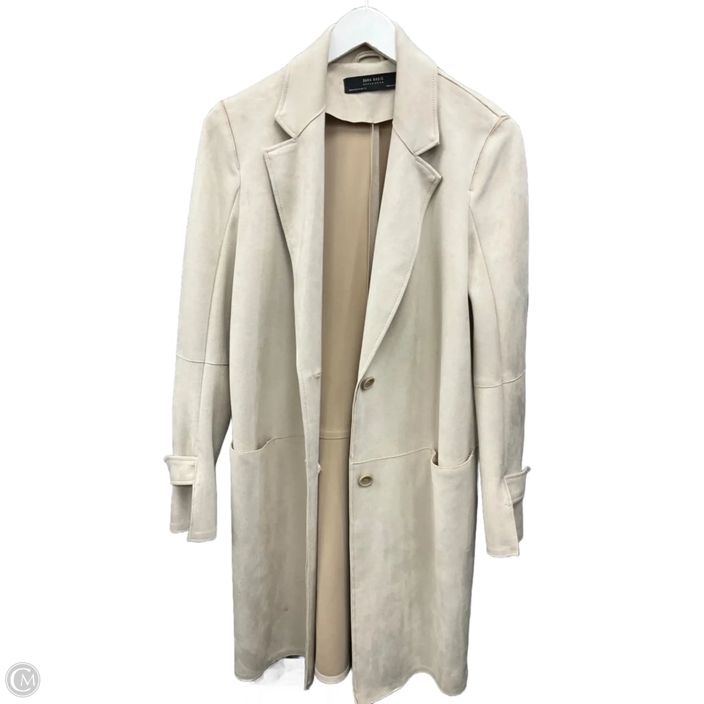 Coat Other By Zara Basic In Cream, Size: M