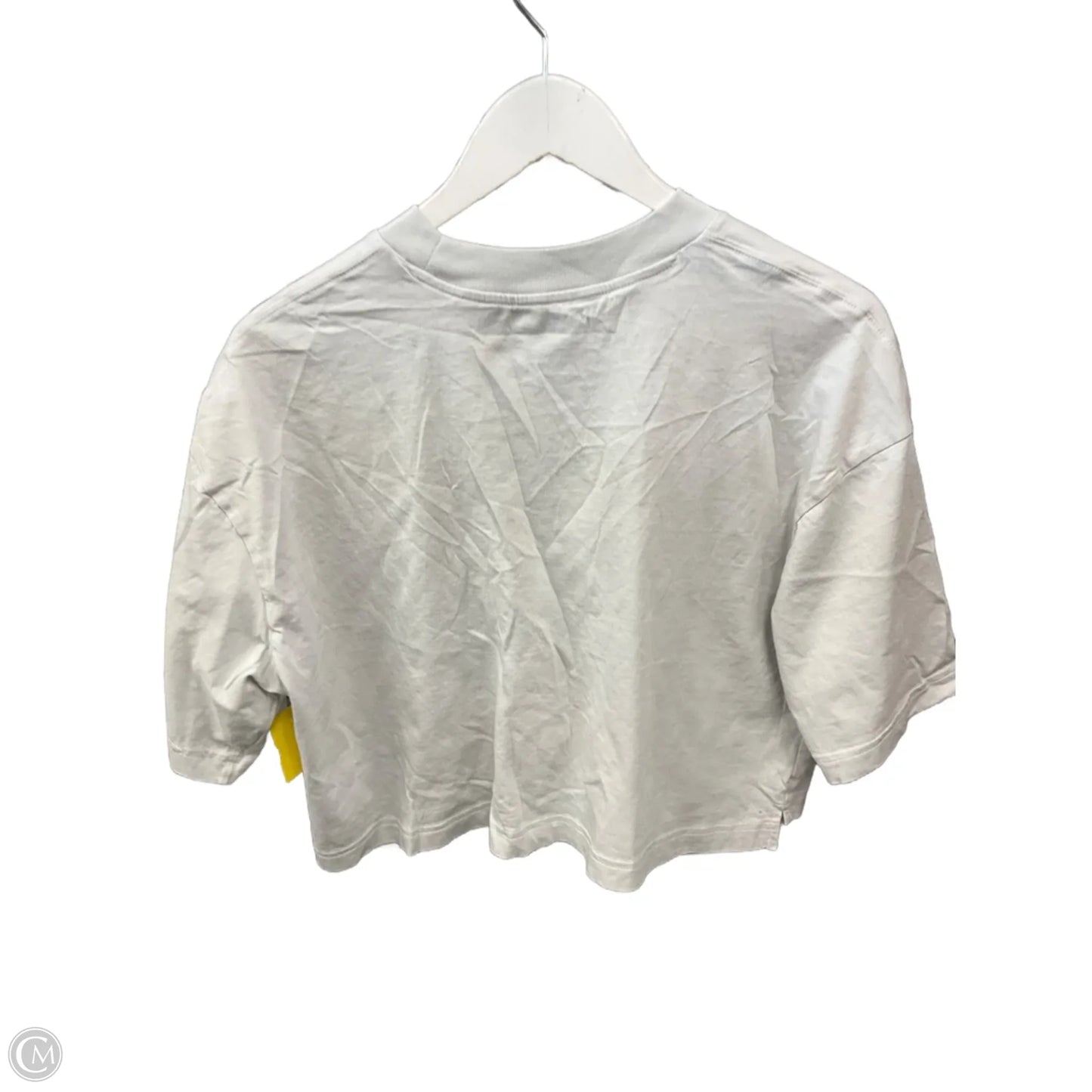 Athletic Top Short Sleeve By New Balance In Grey, Size: M