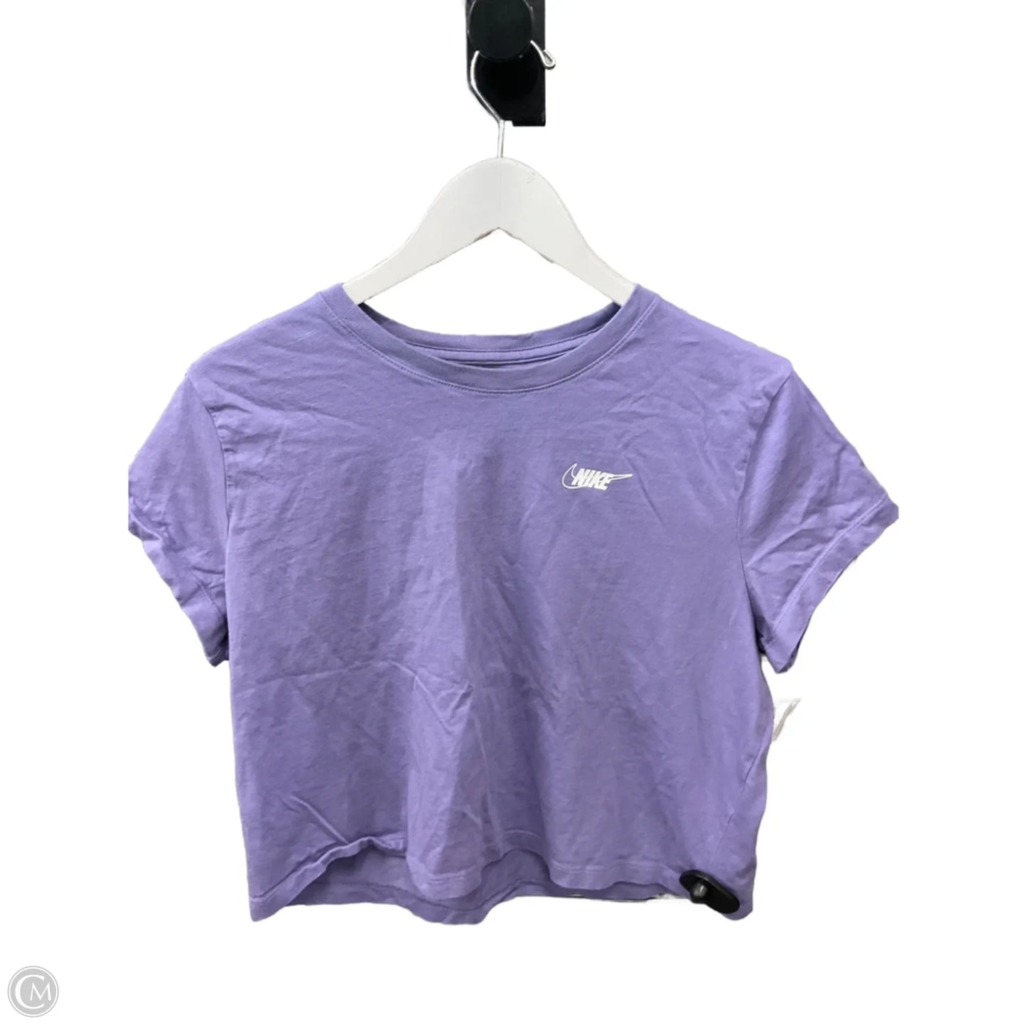Athletic Top Short Sleeve By Nike Apparel In Purple, Size: L