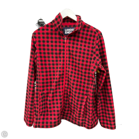 Jacket Fleece By Lands End In Red, Size: L