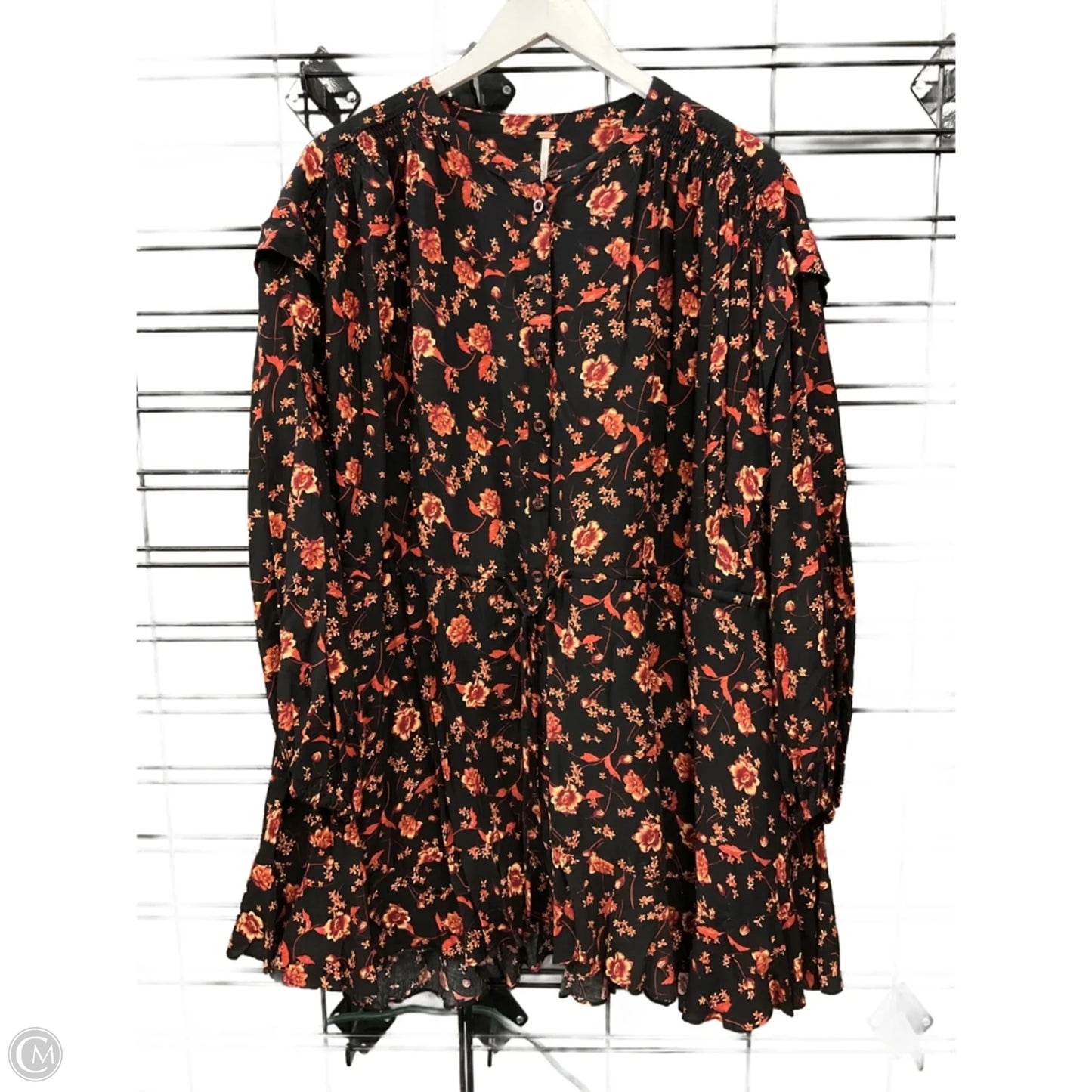 Dress Casual Midi By Free People In Black & Orange, Size: Xs