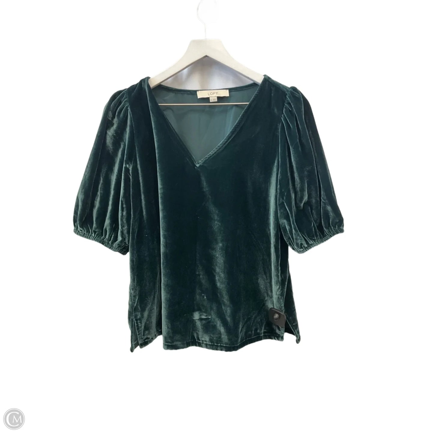Top Short Sleeve By Loft In Green, Size: S