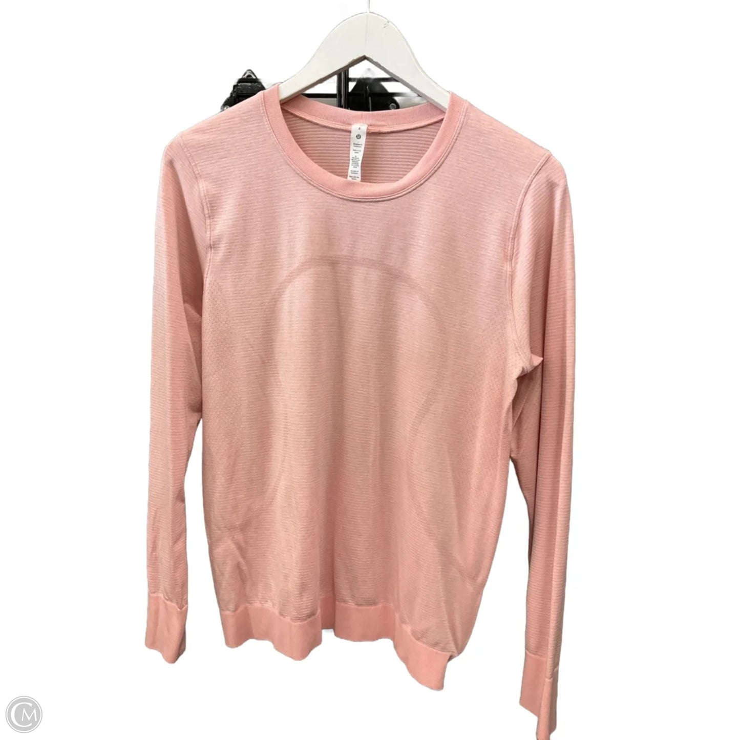 Athletic Top Long Sleeve Crewneck By Lululemon In Pink, Size: 8