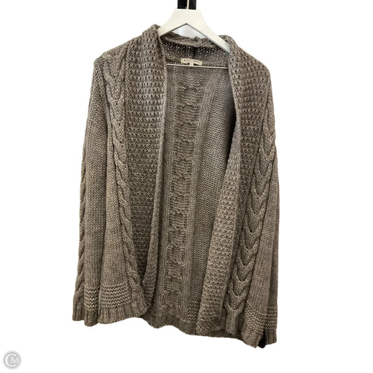 Sweater Cardigan By Clothes Mentor In Brown, Size: L