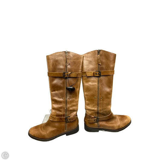 Boots Knee Flats By Clothes Mentor In Tan, Size: 6