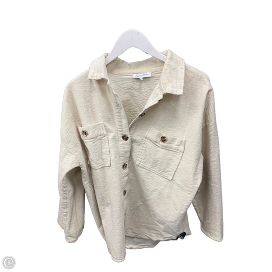 Jacket Shirt By Emory Park In Cream, Size: M