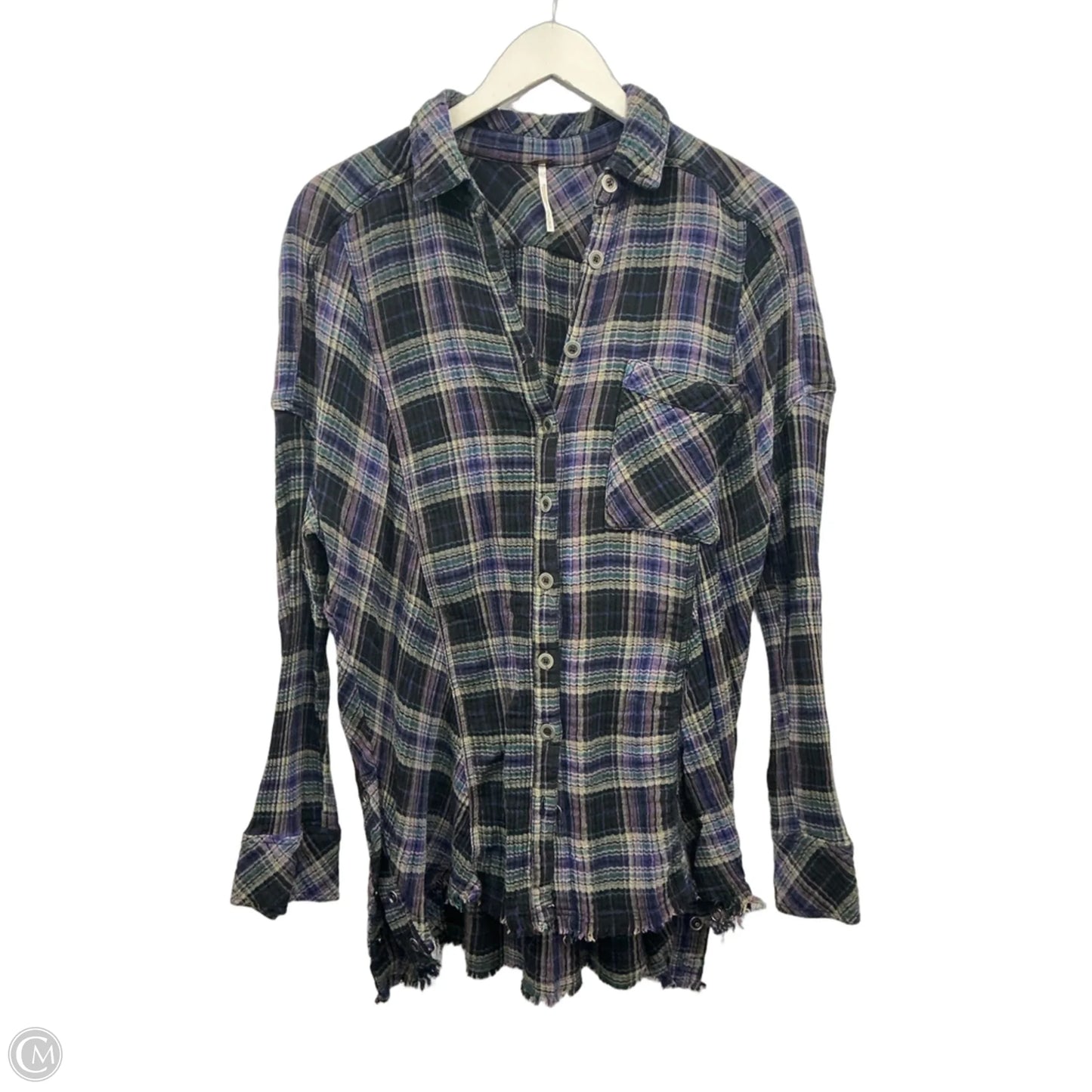 Tunic Long Sleeve By Free People In Purple, Size: M