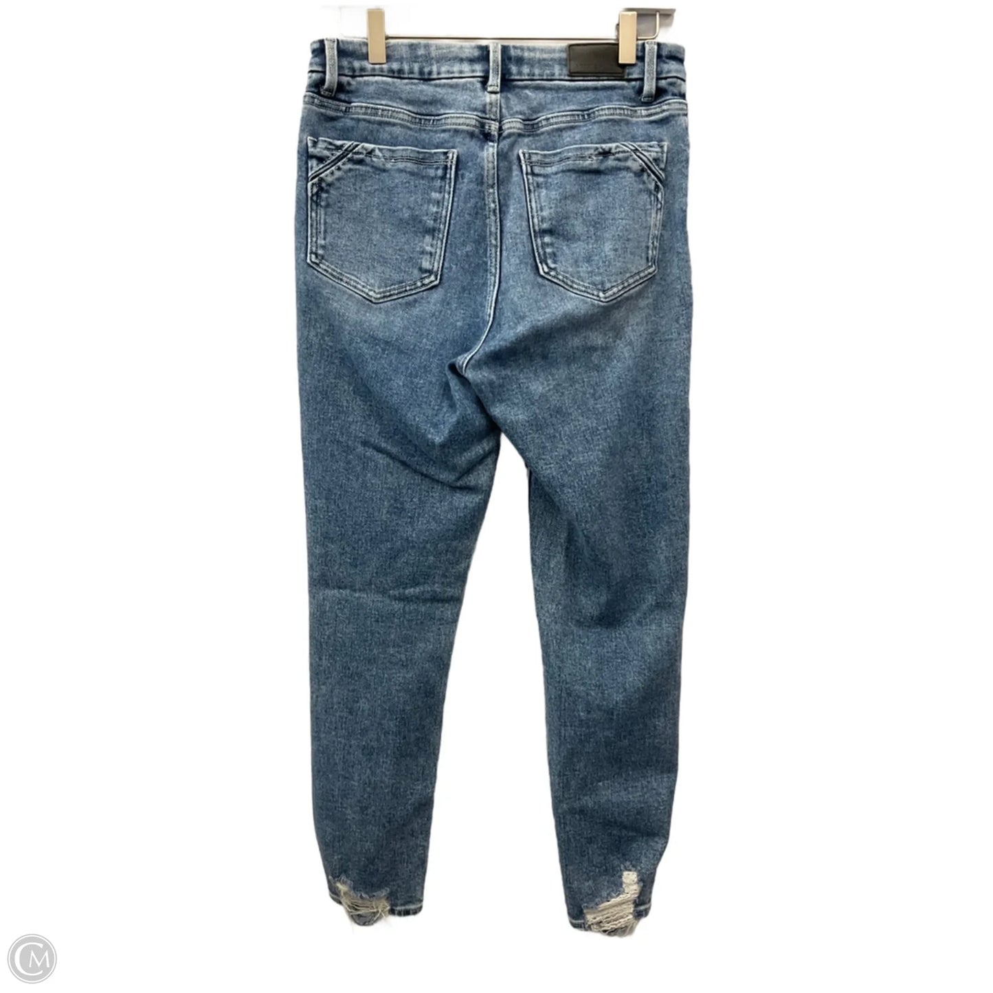 Jeans Skinny By Buckle Black In Blue Denim, Size: 8