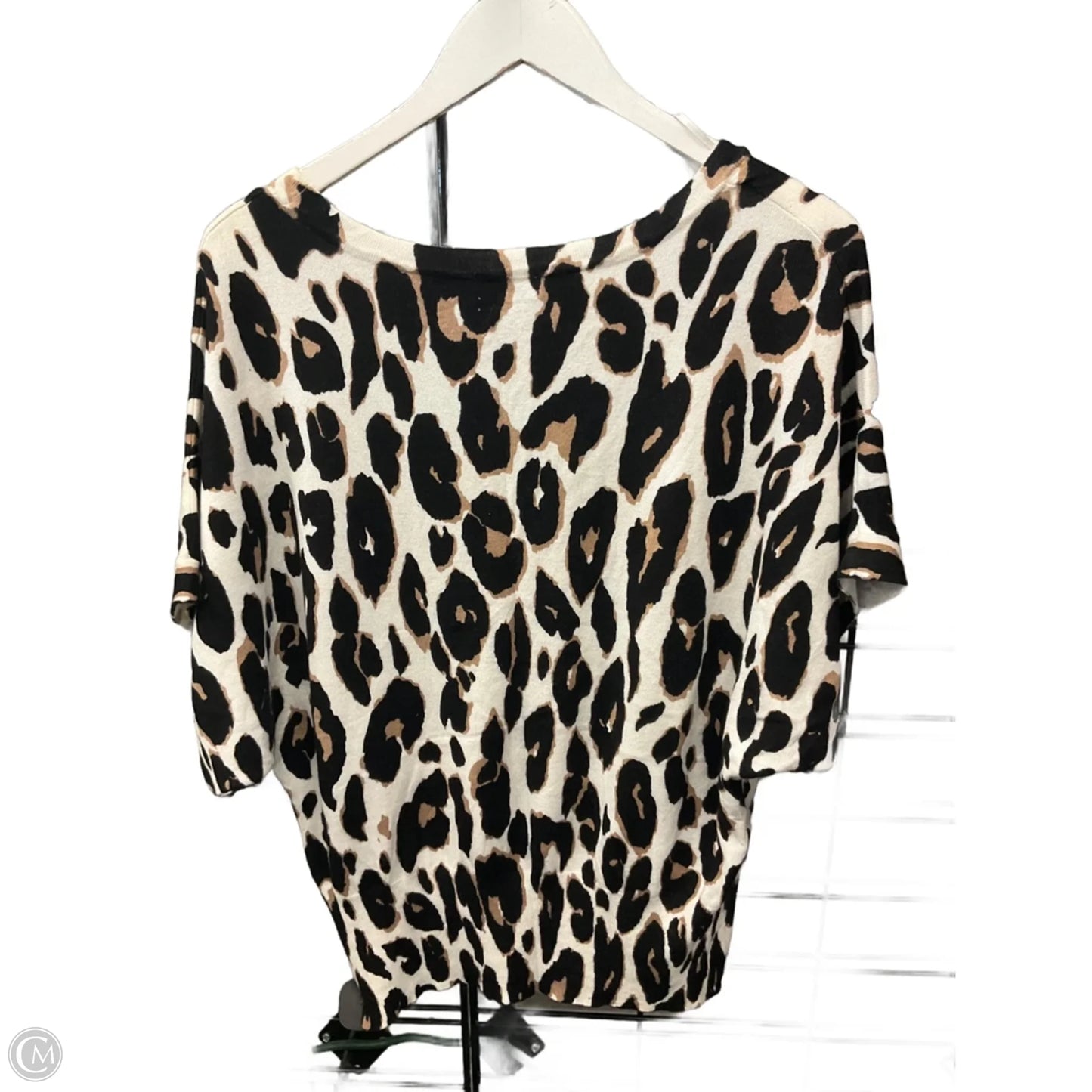 Top Short Sleeve By Joseph A. In Animal Print, Size: L