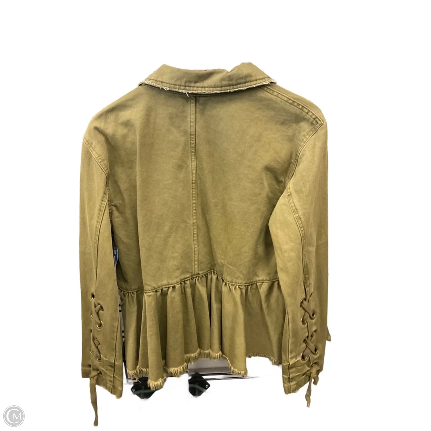 Jacket Denim By Free People In Green, Size: S