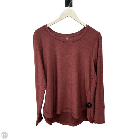 Top Long Sleeve By Mta Sport In Red, Size: Xl