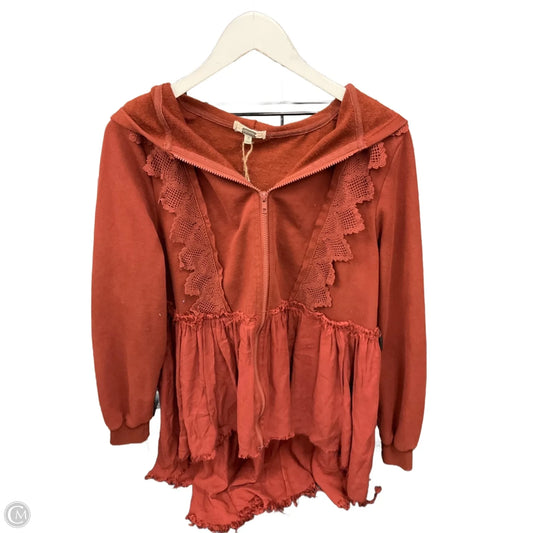 Jacket Shirt By Gimmicks In Orange, Size: S