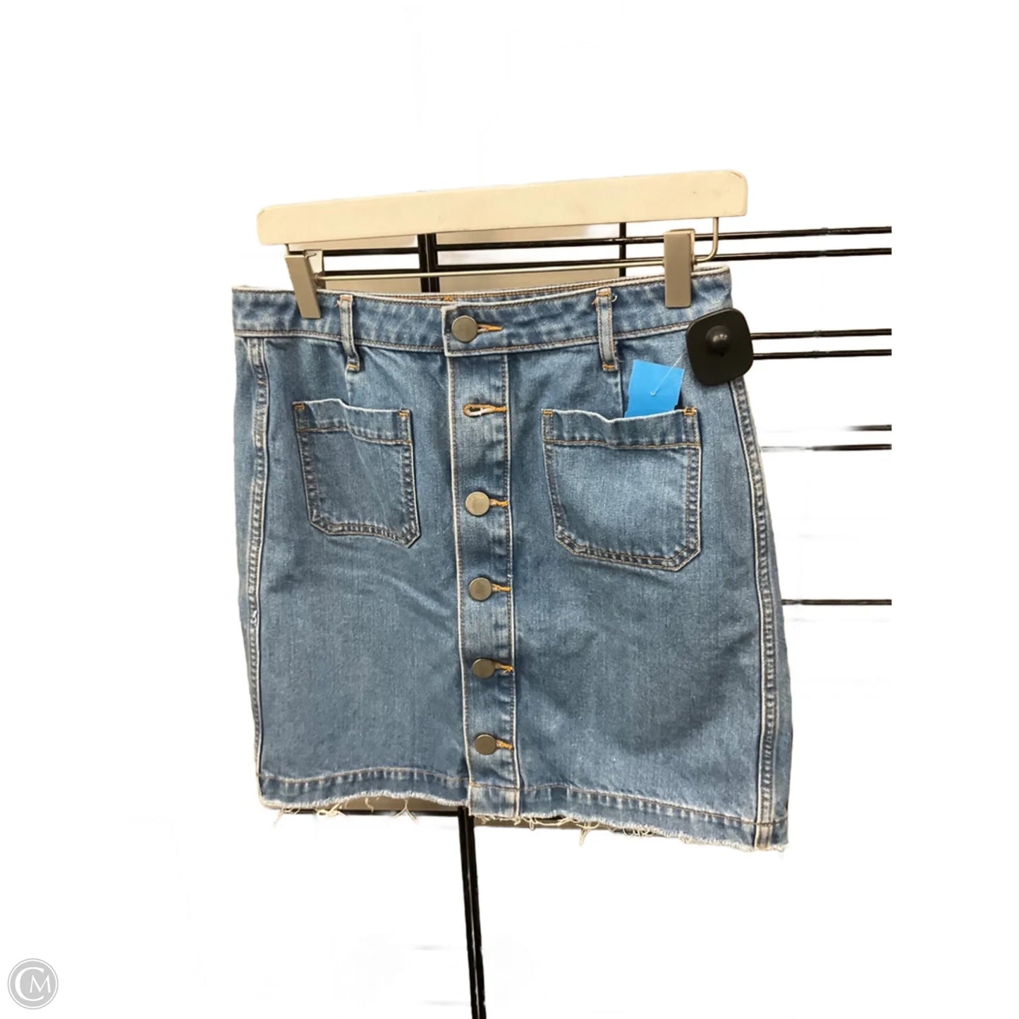 Skirt Mini & Short By Loft In Blue Denim, Size: 4