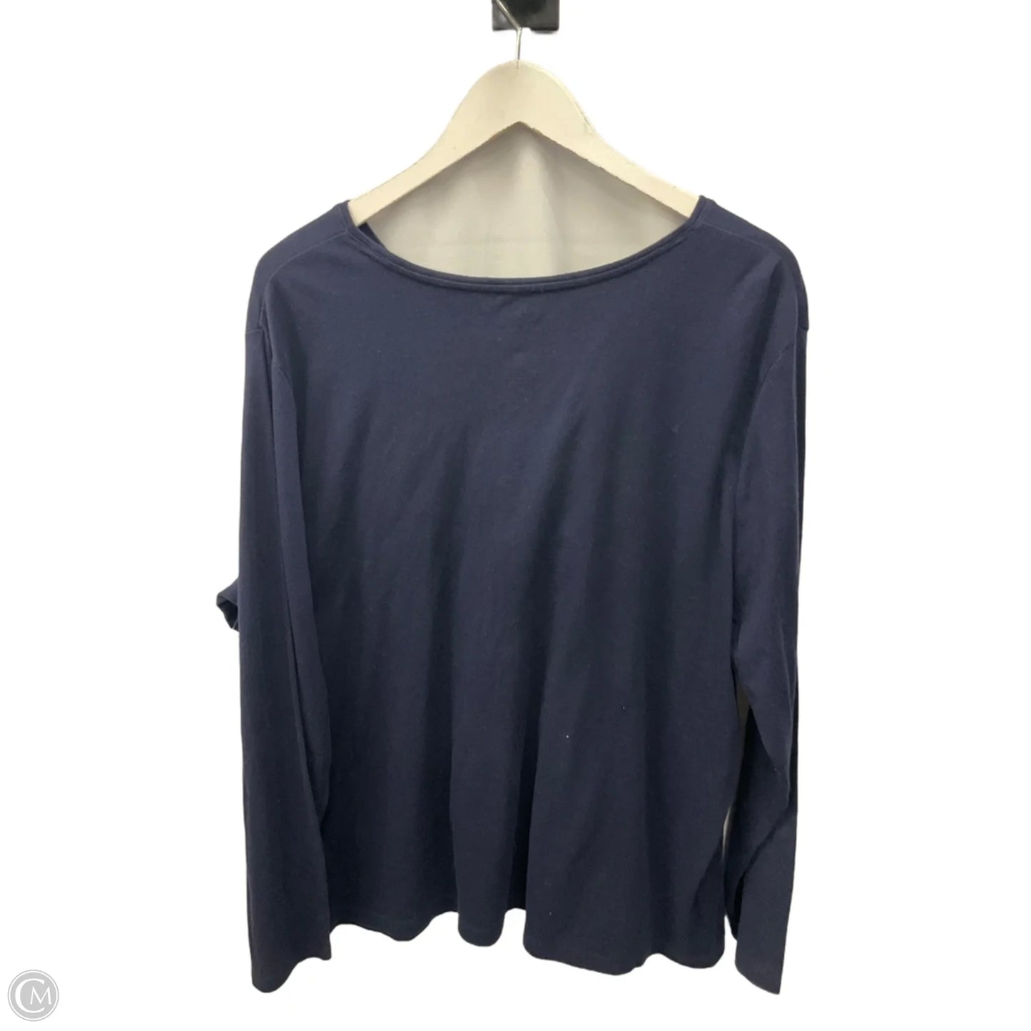 Top Long Sleeve By Croft And Barrow In Navy, Size: 2x