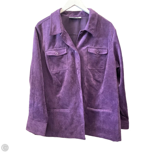 Blazer By Croft And Barrow In Purple, Size: 2x