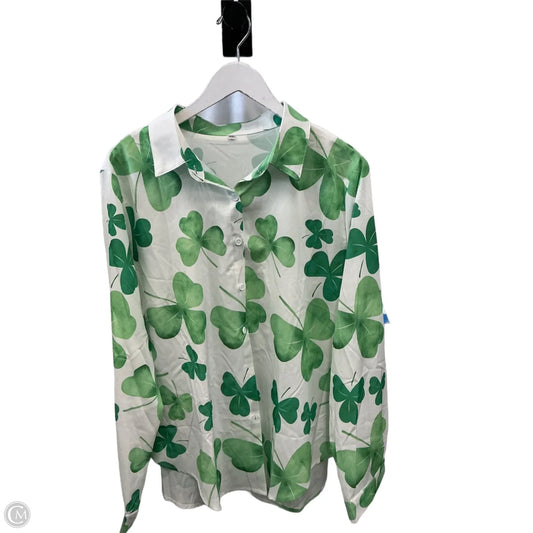 Top Long Sleeve By Cme In Green, Size: Xxl