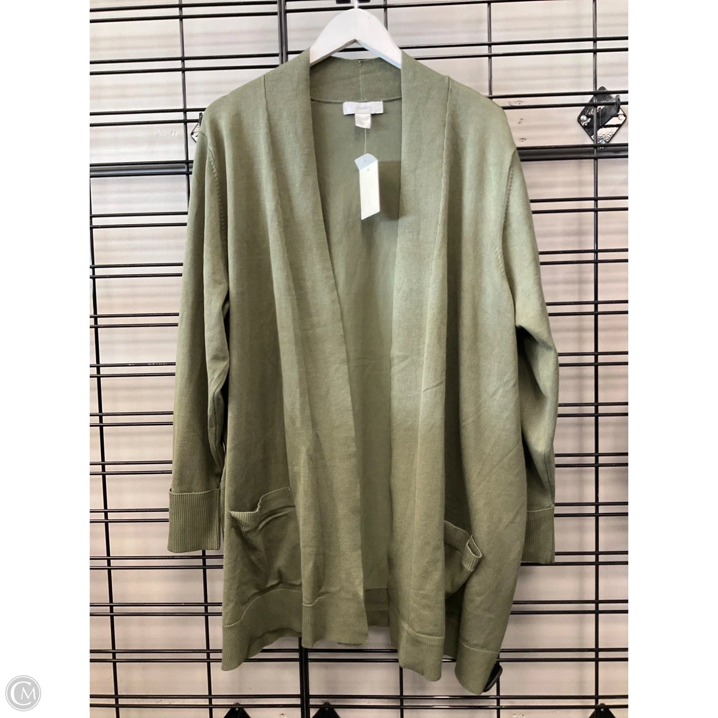 Sweater Cardigan By Cj Banks In Green, Size: 2x