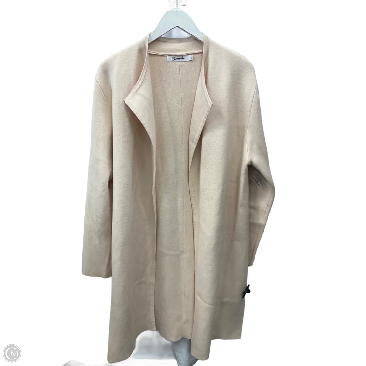 Sweater Cardigan By Clothes Mentor In Cream, Size: Xl