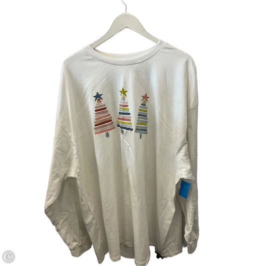 Top Long Sleeve By Gildan In White, Size: 3x