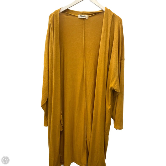 Sweater Cardigan By Haptics In Yellow, Size: 2x