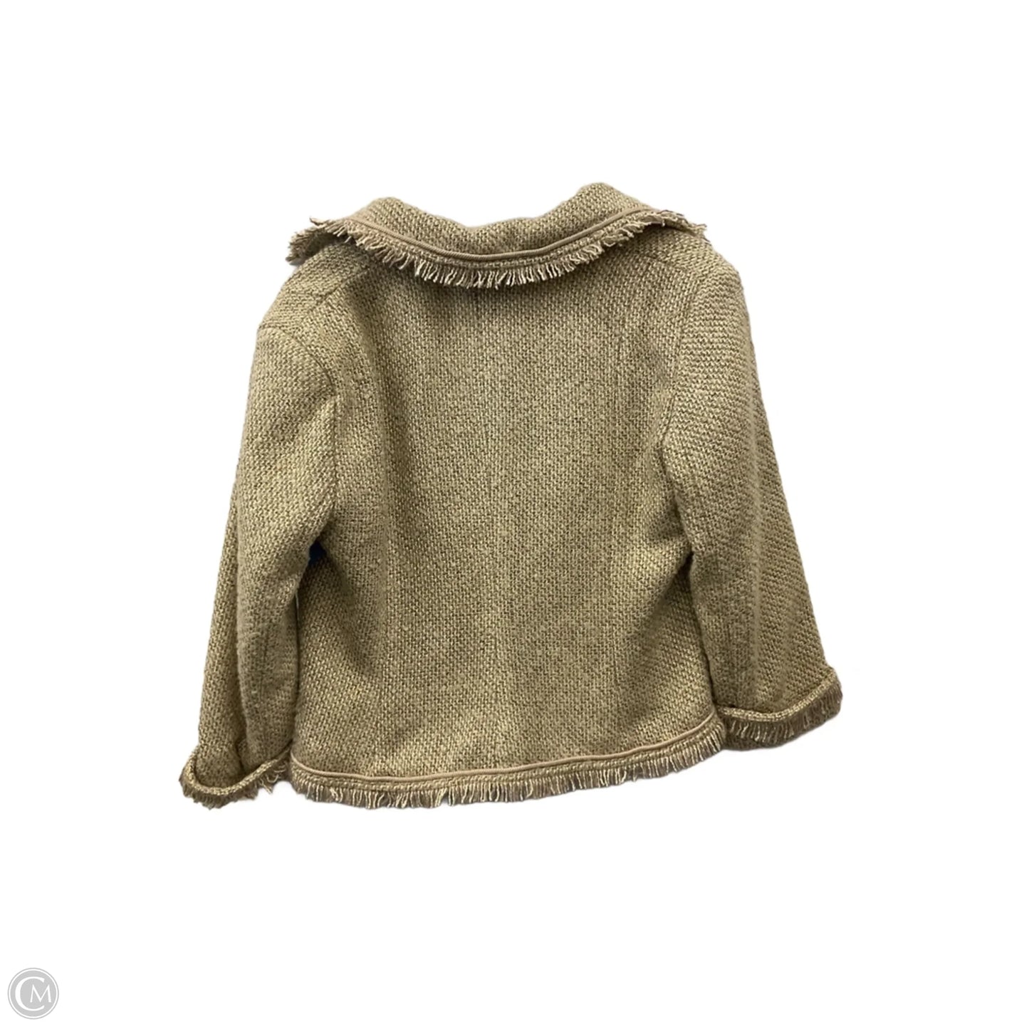 Sweater Cardigan By New York & Company   In Gold, Size: L