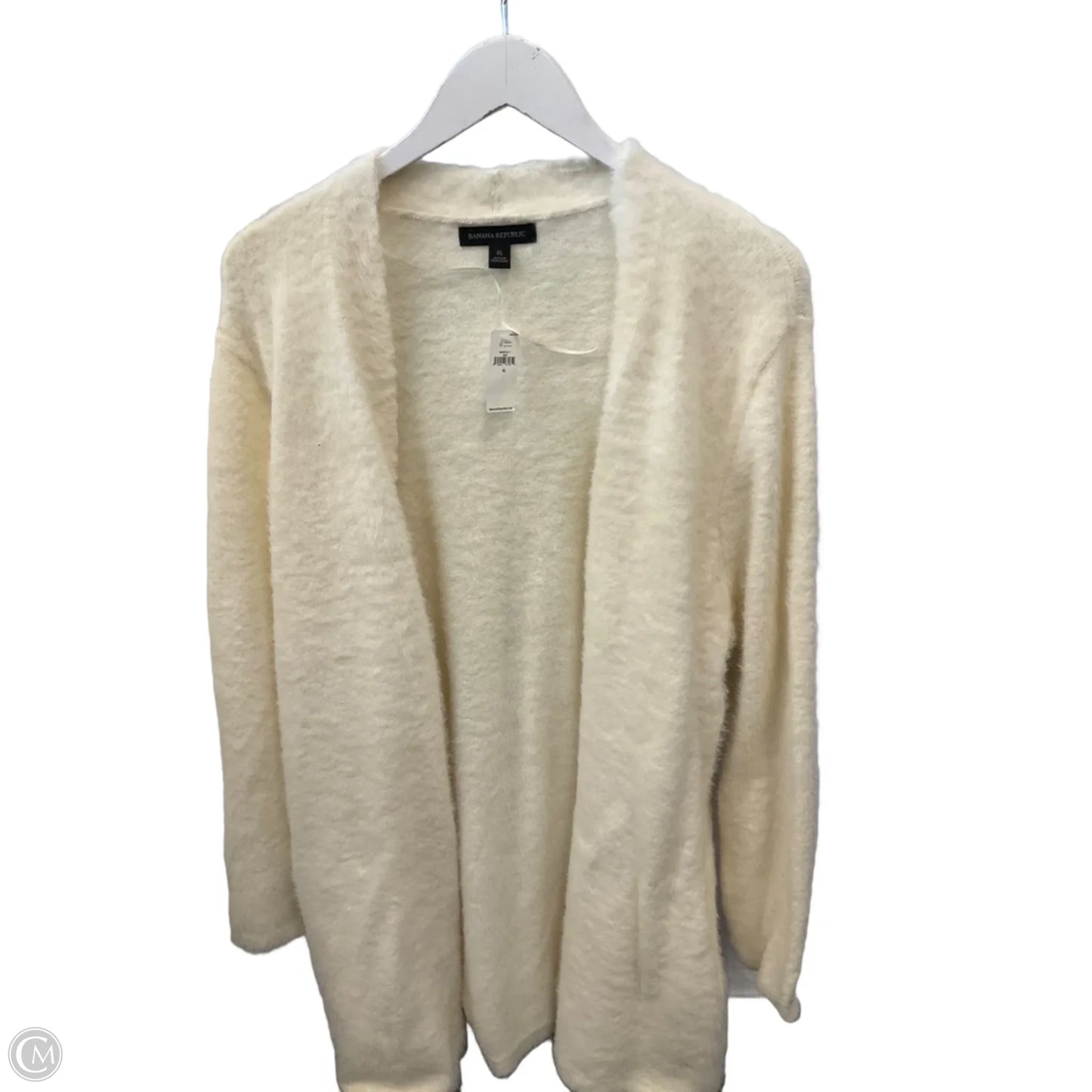 Sweater Cardigan By Banana Republic In Cream, Size: Xl