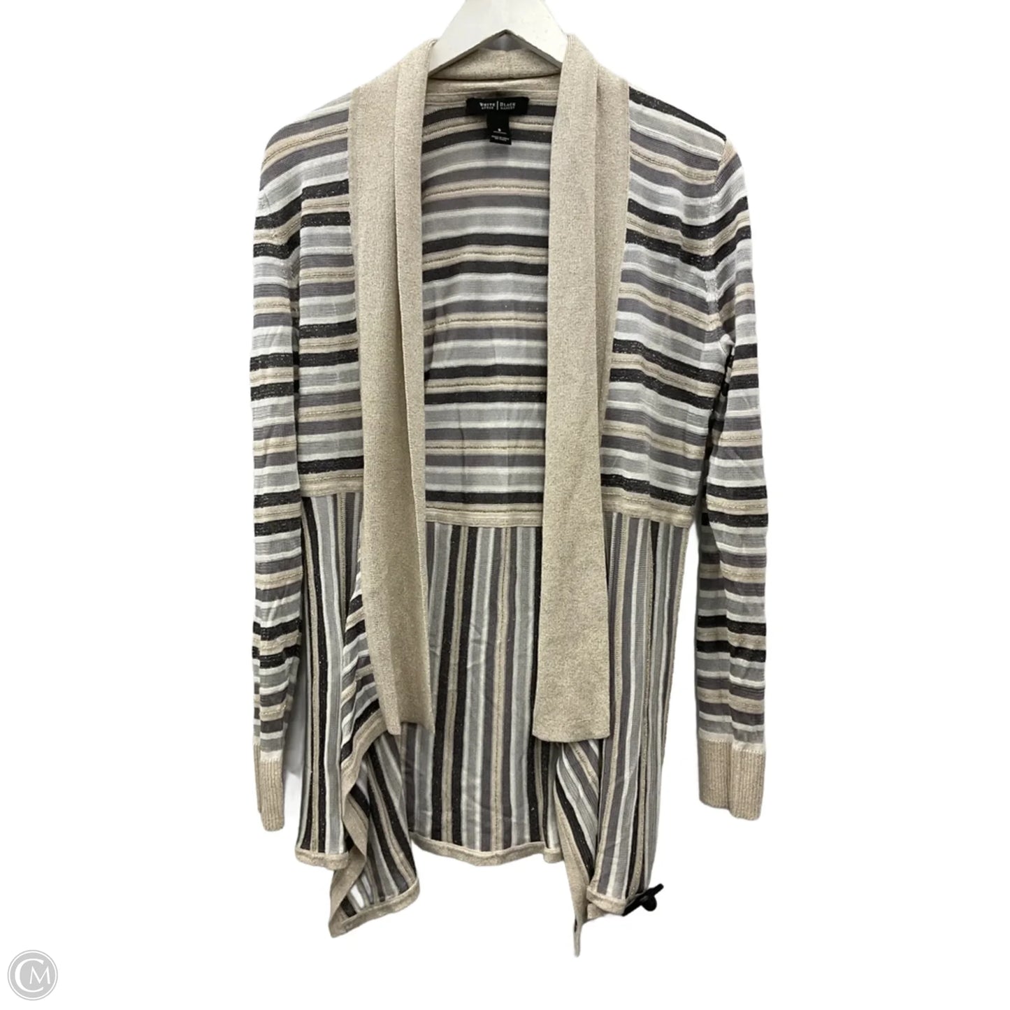 Cardigan By White House Black Market In Grey & White, Size: S