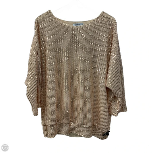Top 3/4 Sleeve By Clothes Mentor In Rose Gold, Size: 2x