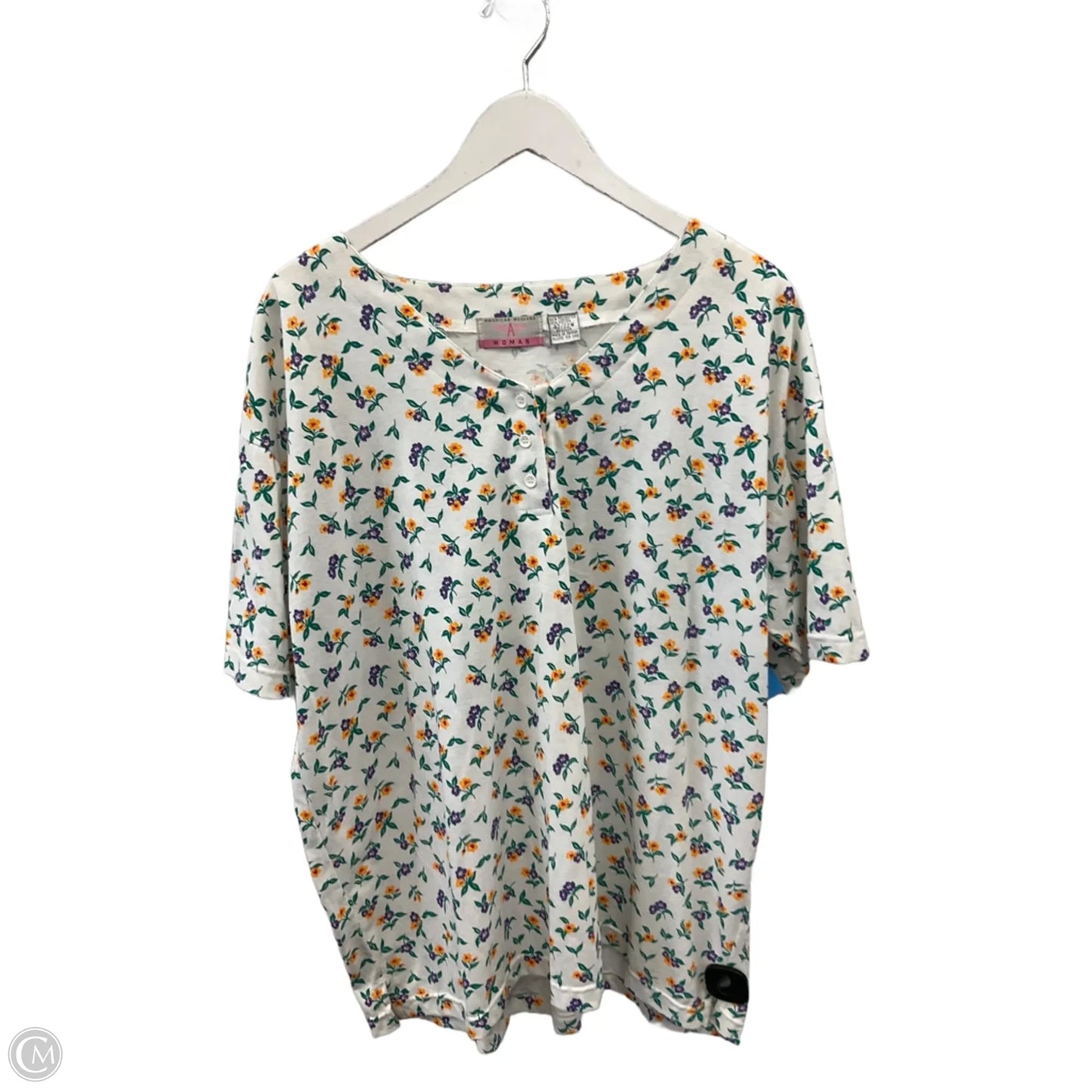Top Short Sleeve By American Weekend In Floral Print, Size: 3x