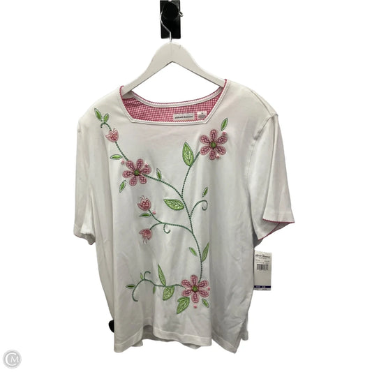 Top Short Sleeve By Alfred Dunner In White, Size: 3x