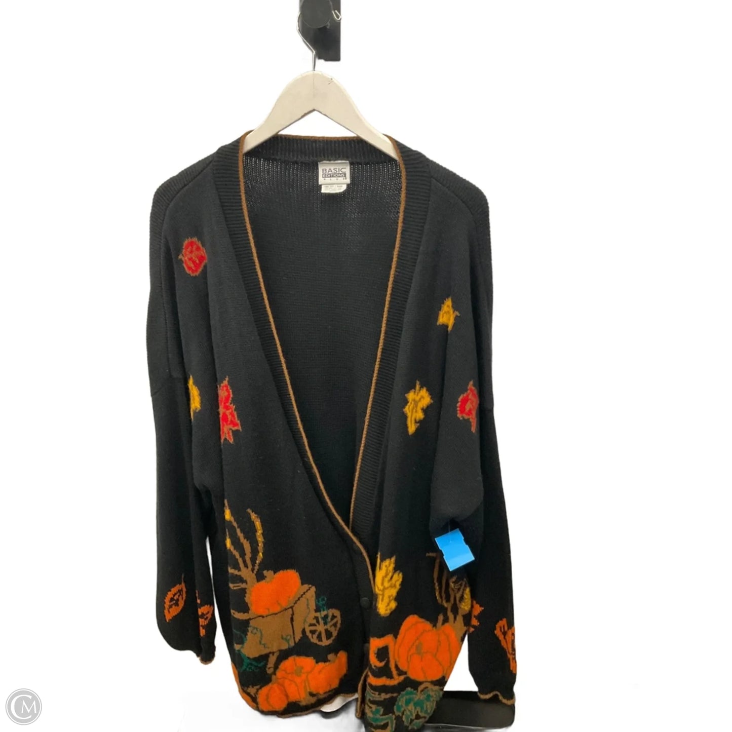 Sweater Cardigan By Basic Editions In Black, Size: 3x