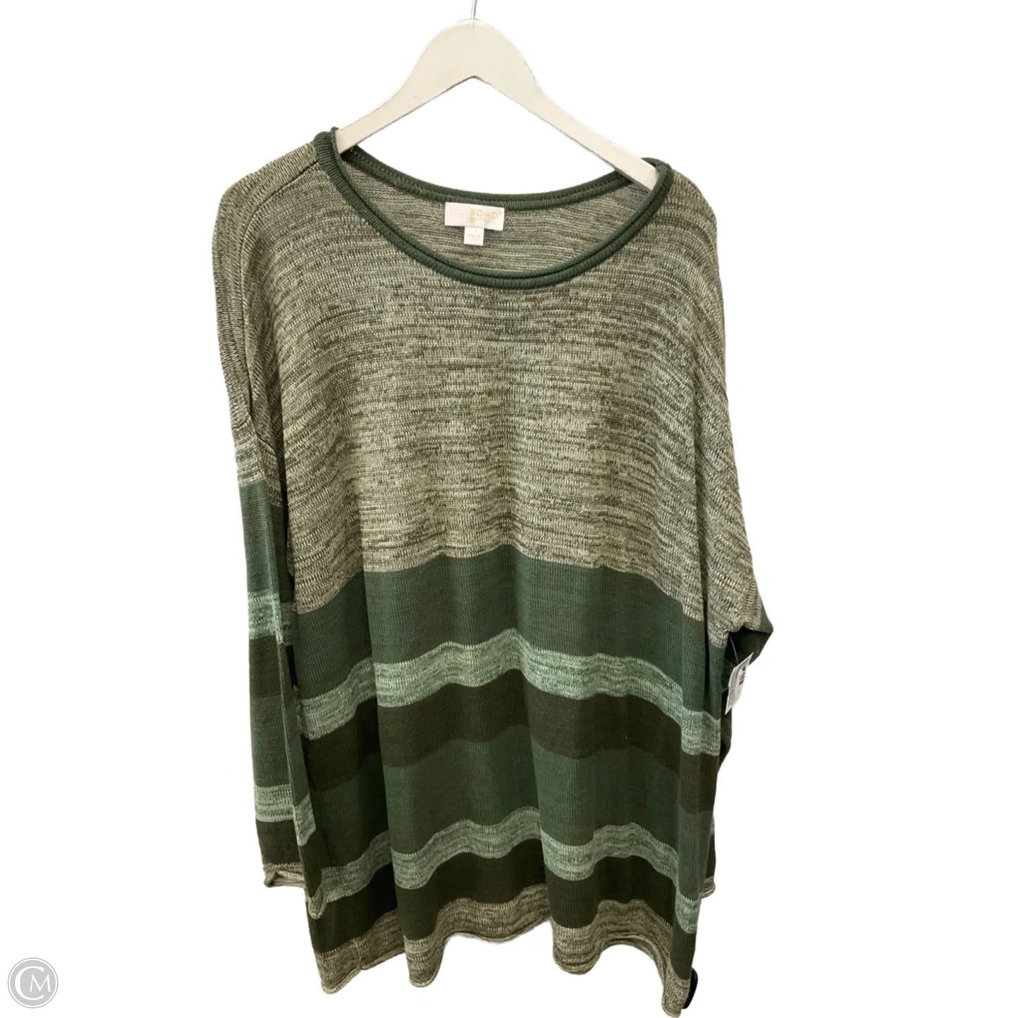 Sweater By Belle By Kim Gravel In Green, Size: 2x