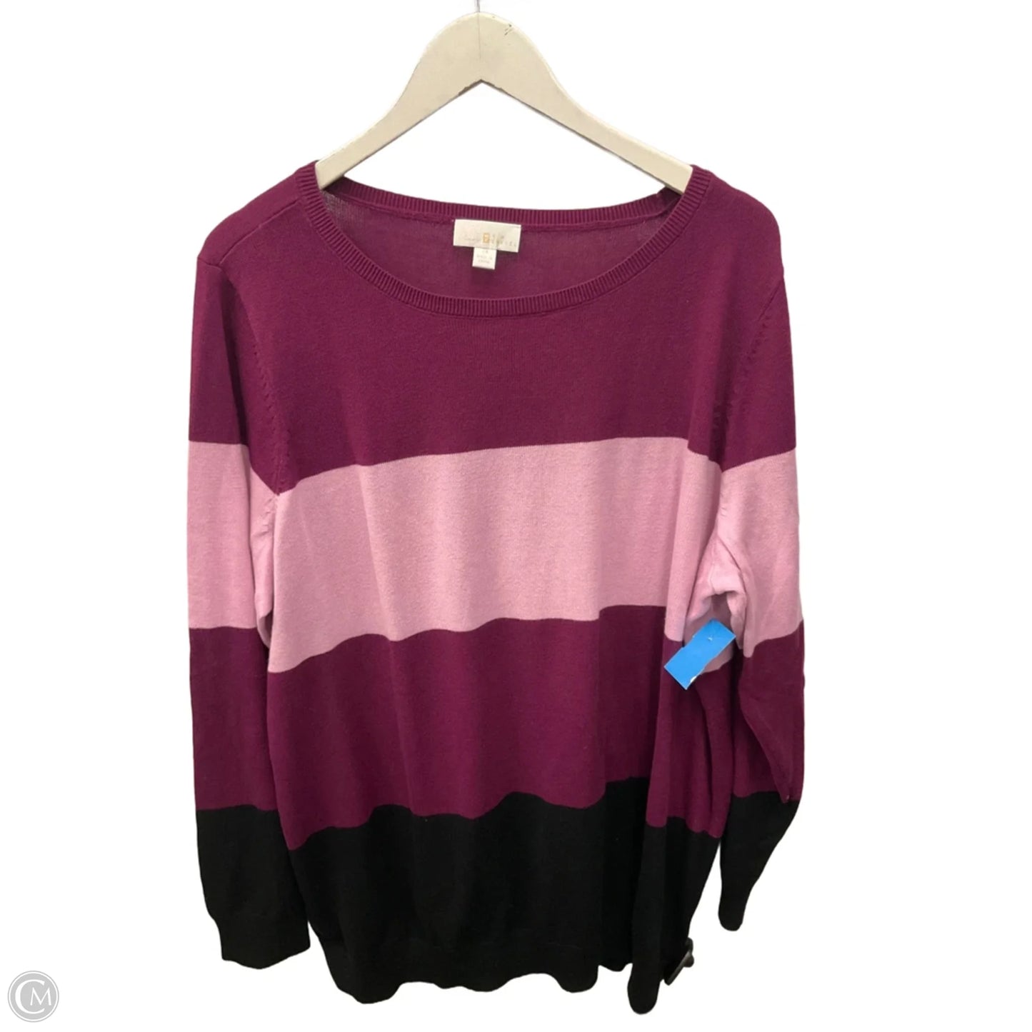 Sweater By Belle By Kim Gravel In Purple, Size: 2x