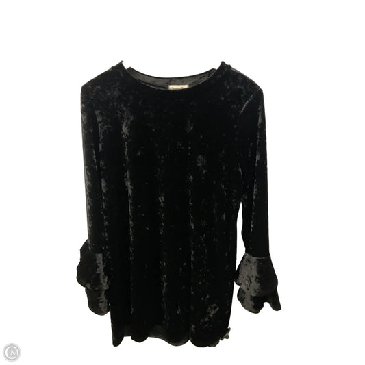 Tunic Long Sleeve By Sweet Pea In Black, Size: L