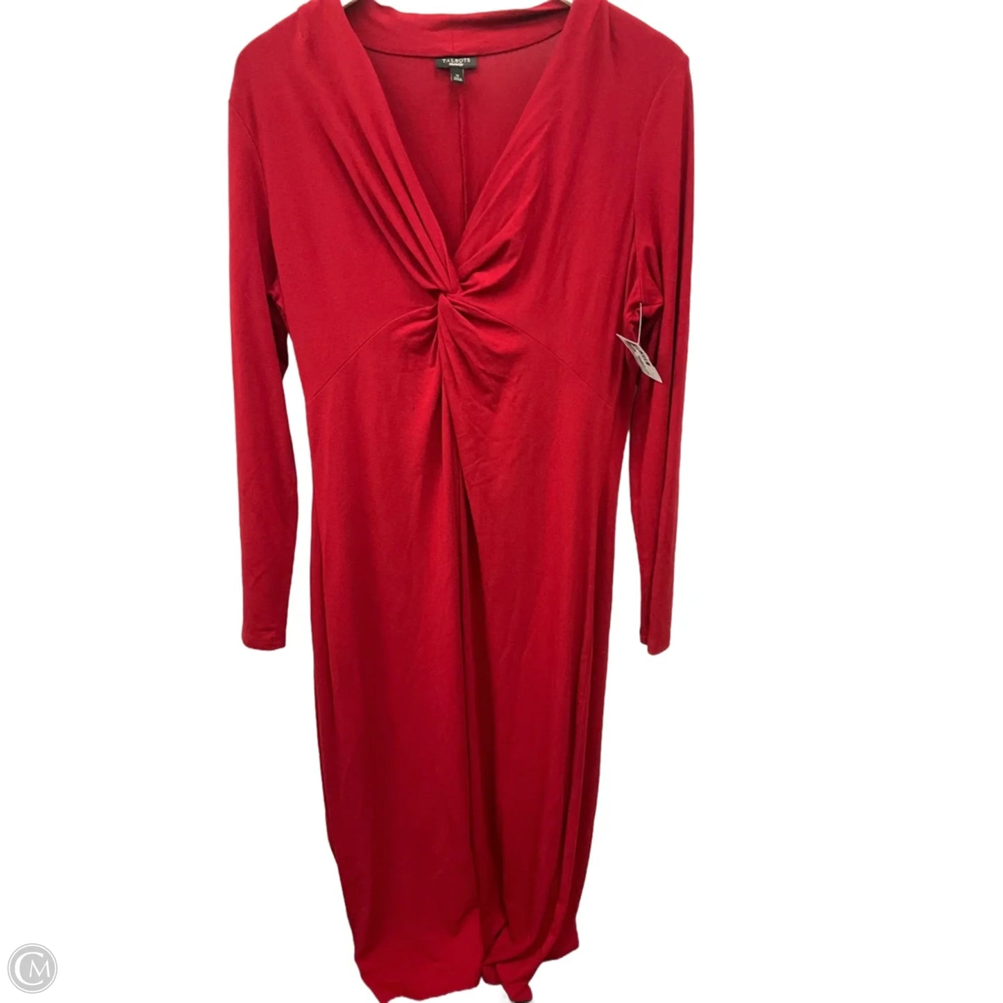 Dress Casual Midi By Talbots In Red, Size: L
