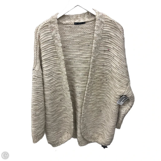 Sweater Cardigan By Zara In Cream, Size: M