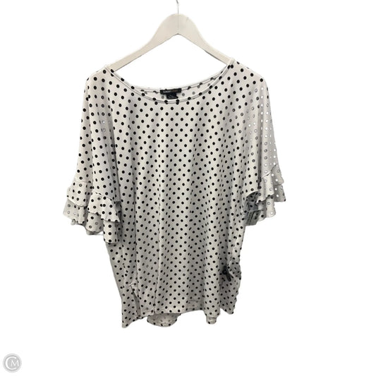 Top Short Sleeve By Robert Louis In Polkadot Pattern, Size: 2x