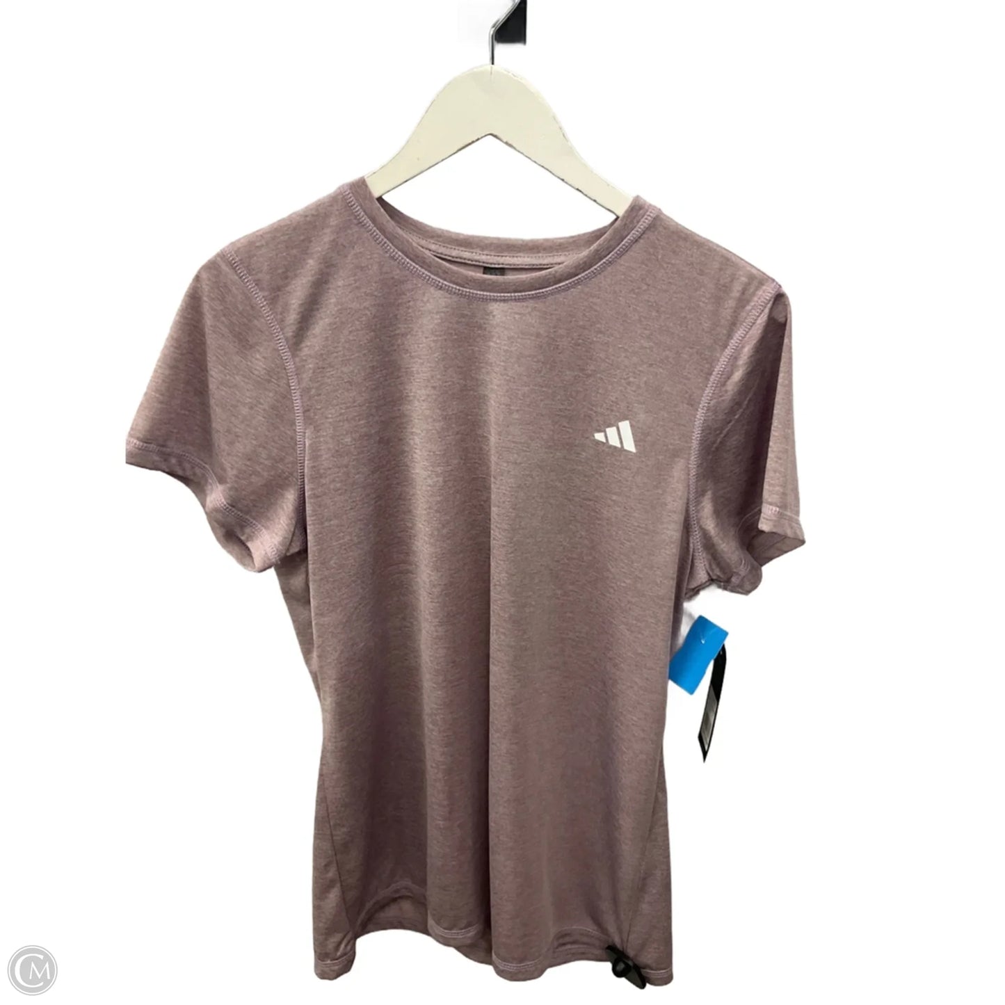 Athletic Top Short Sleeve By Adidas In Purple, Size: L