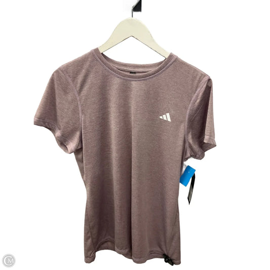 Athletic Top Short Sleeve By Adidas In Purple, Size: L