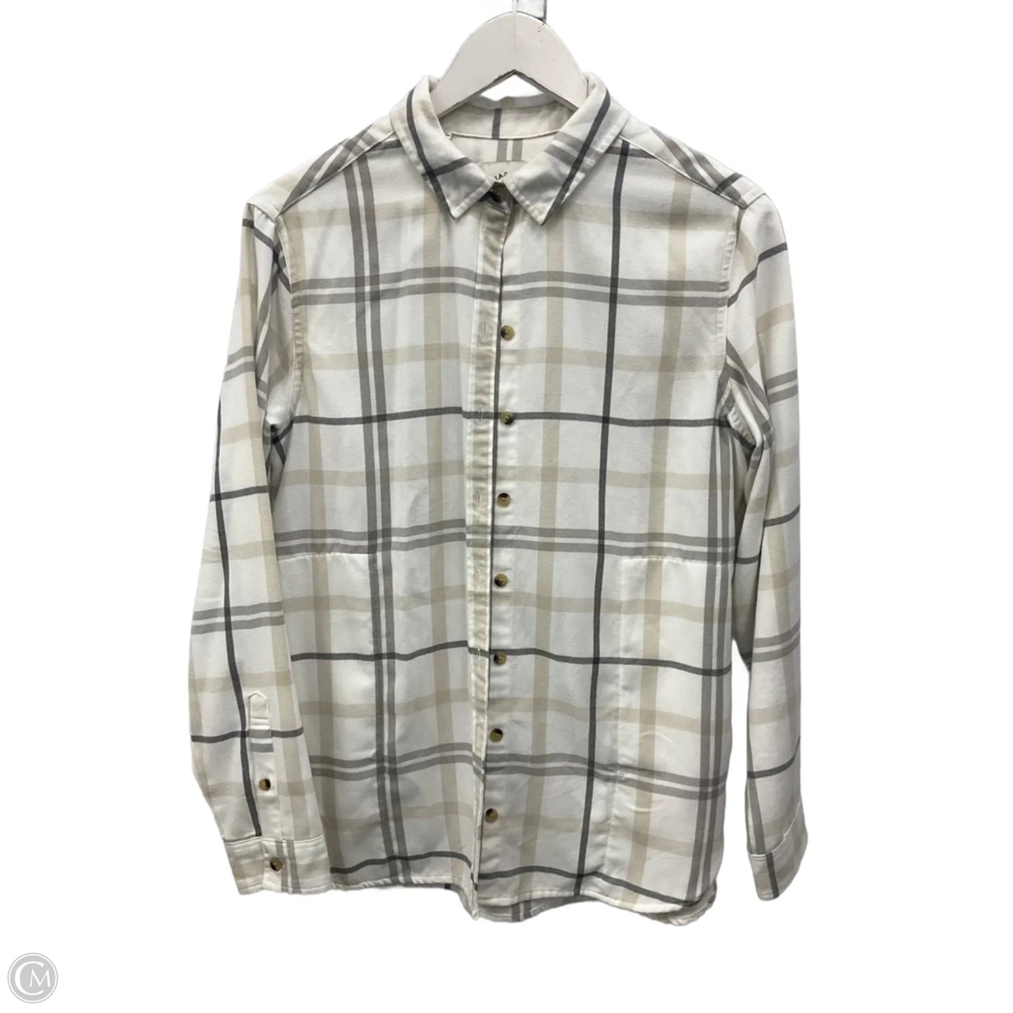 Top Long Sleeve By Jachs Girlfirend In Cream, Size: S