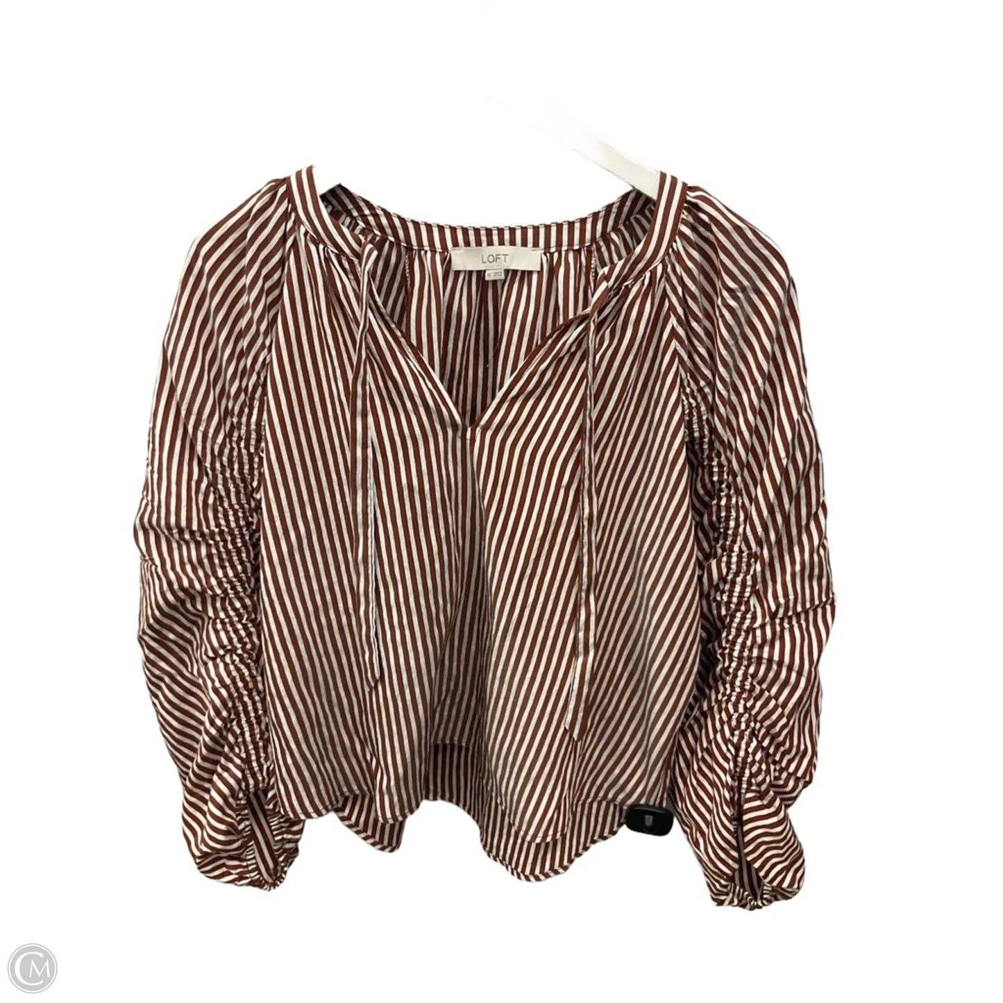 Top Long Sleeve By Loft In Brown, Size: Xs
