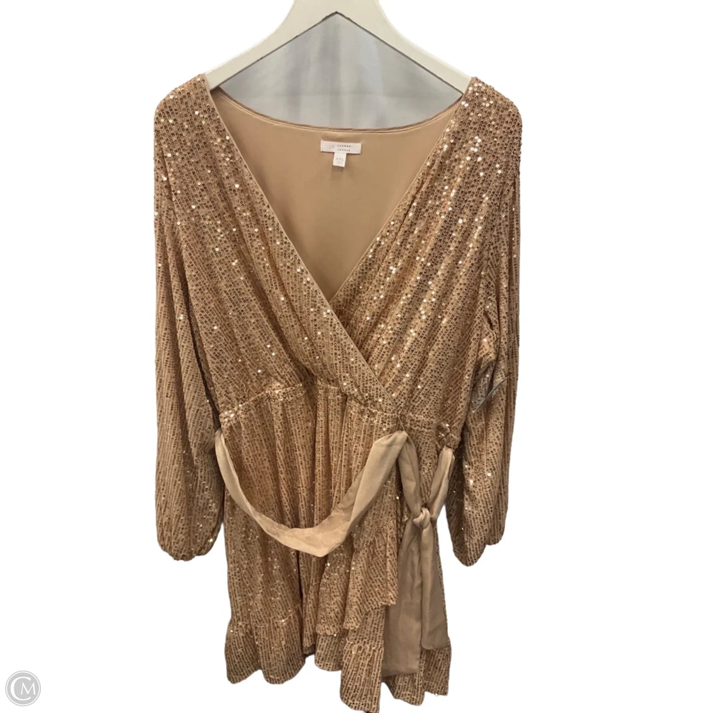 Tunic Long Sleeve By Lc Lauren Conrad In Rose Gold, Size: Xxl